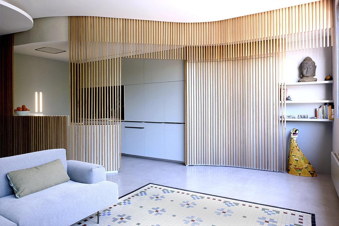 proyecto reforma arquitectura apartamento combina moderno y mosaico tradicional